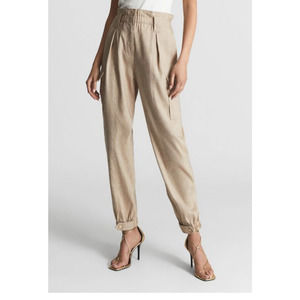 NWT~ REISS DORA LINEN CARGO TROUSERS PANTS~ US 6